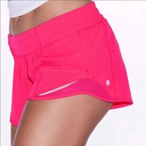 Lululemon pink hotty hot shorts